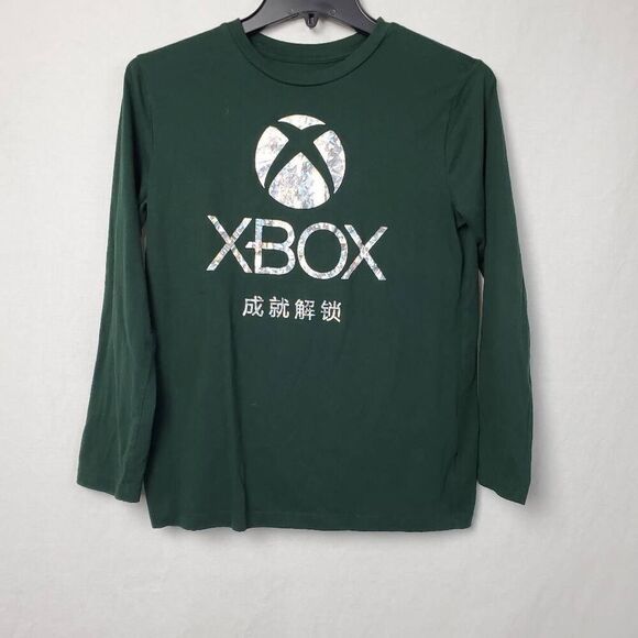 XBOX Youth XL Forrest Green LS T-shirt - Picture 1 of 5